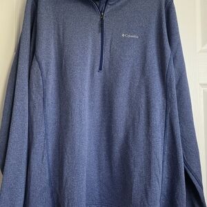Columbia Women's Heathered Blue Quarter Zip-Up 2x